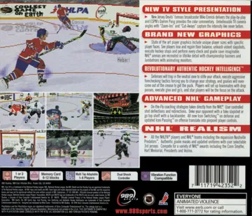 NHL FaceOff 99 (US) box cover back